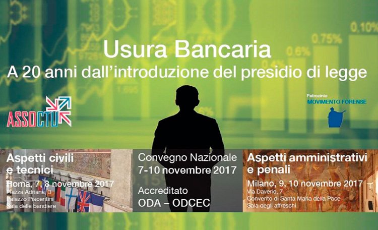 Convegno nazionale Usura Bancaria - A 20 anni dall’introduzione del presidio di legge